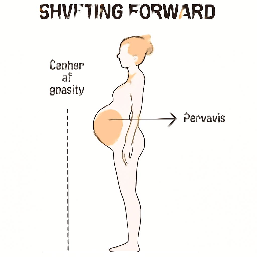 Зміщення центру ваги при вагітності